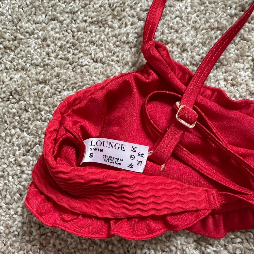 Lounge Red Ruffle Bikini - Picture 3 of 6